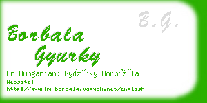 borbala gyurky business card